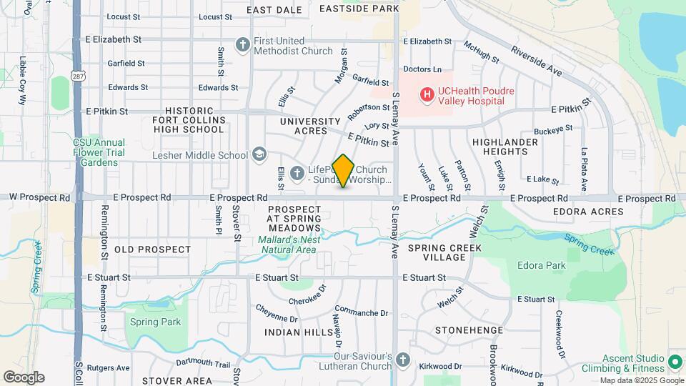 1020 E Prospect Rd Map and Location Details