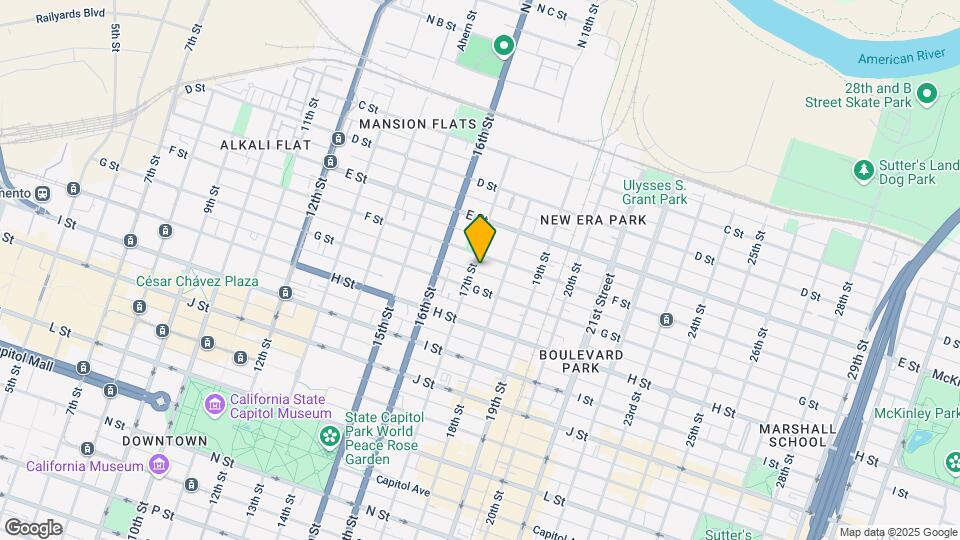 611-615 17th St Map and Location Details