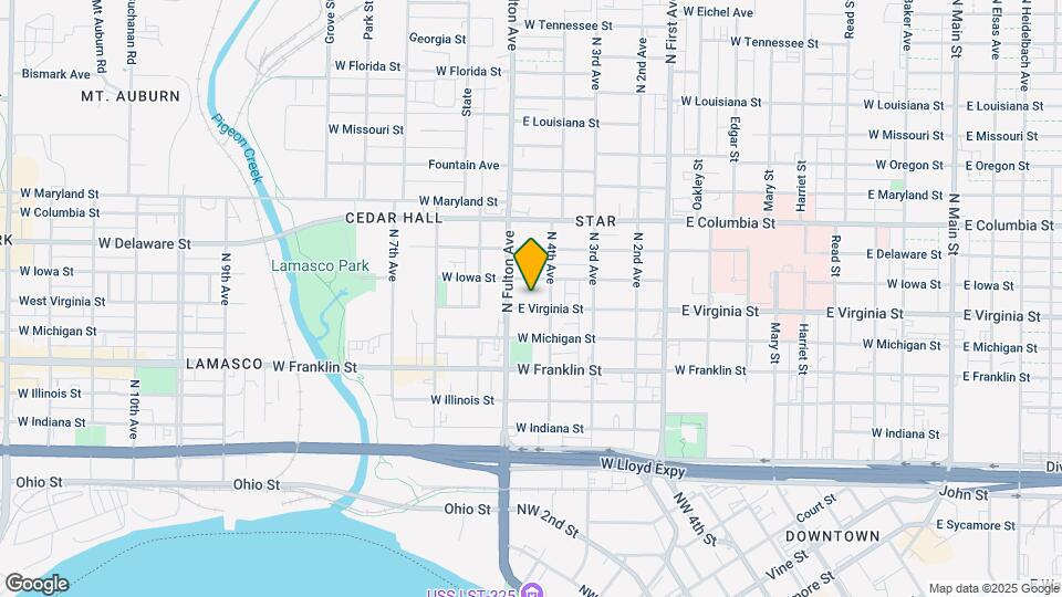 1111 W Virginia St Map and Location Details