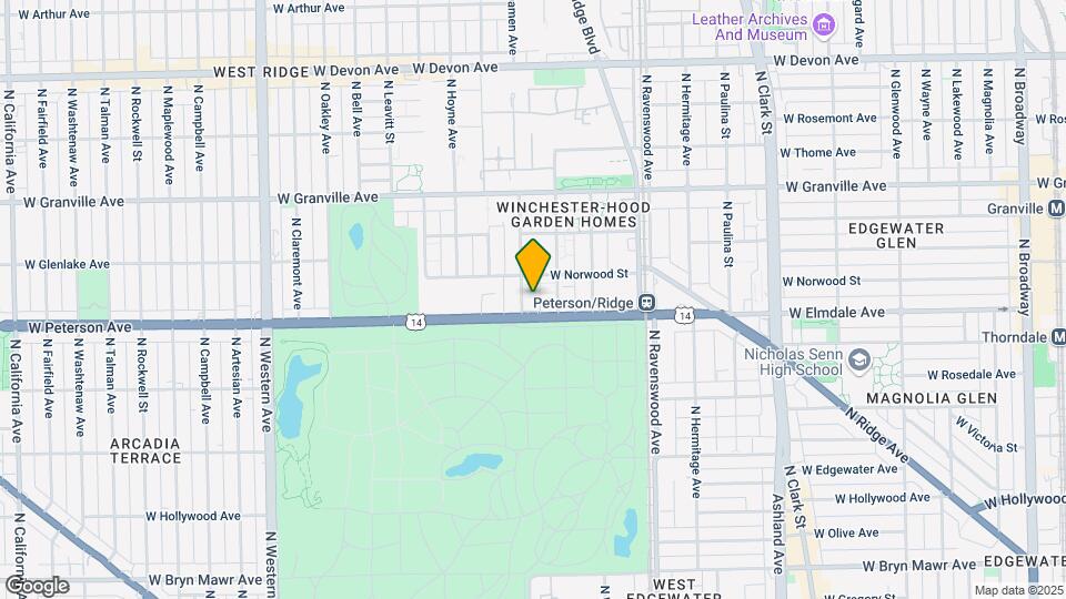 6013-6015 N Damen Ave Mapa y Detalles de la Ubicación