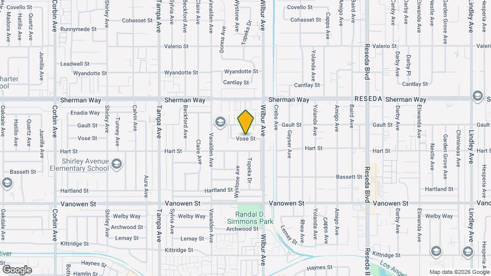 18943 Vose St Mapa y Detalles de la Ubicación