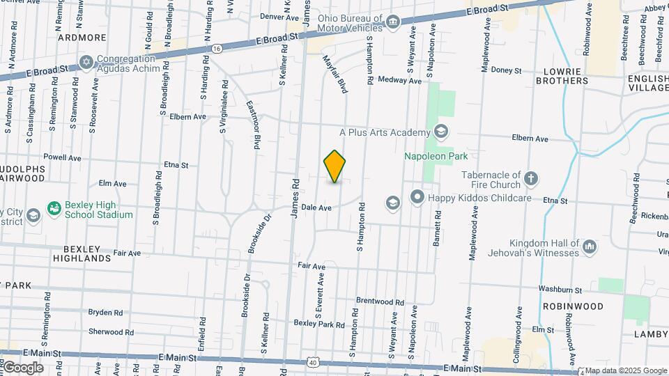 345 Mayfair Blvd Map and Location Details