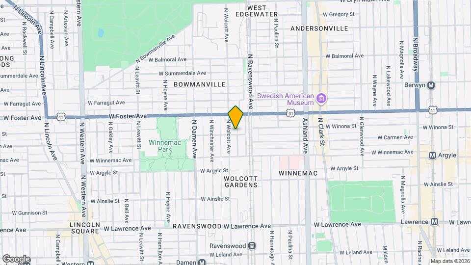 1827 W Winona St, Unit 2 Map and Location Details