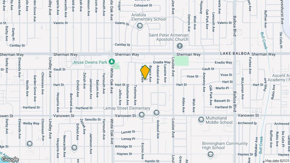 7008 Encino Ave Mapa y Detalles de la Ubicación