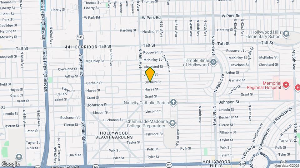 5424 Garfield St Map and Location Details