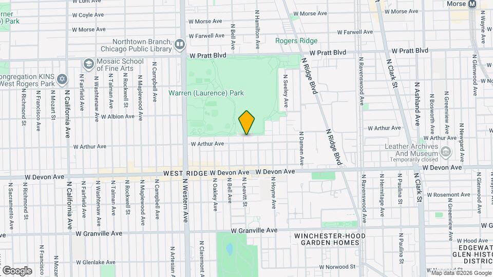 6509 N Leavitt St Map and Location Details