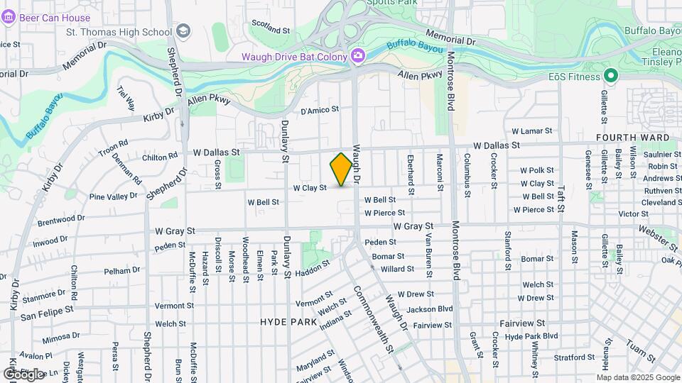 1421 W Clay St Map and Location Details