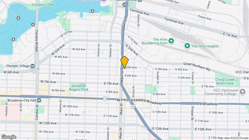 210 E 5th Ave Map and Location Details