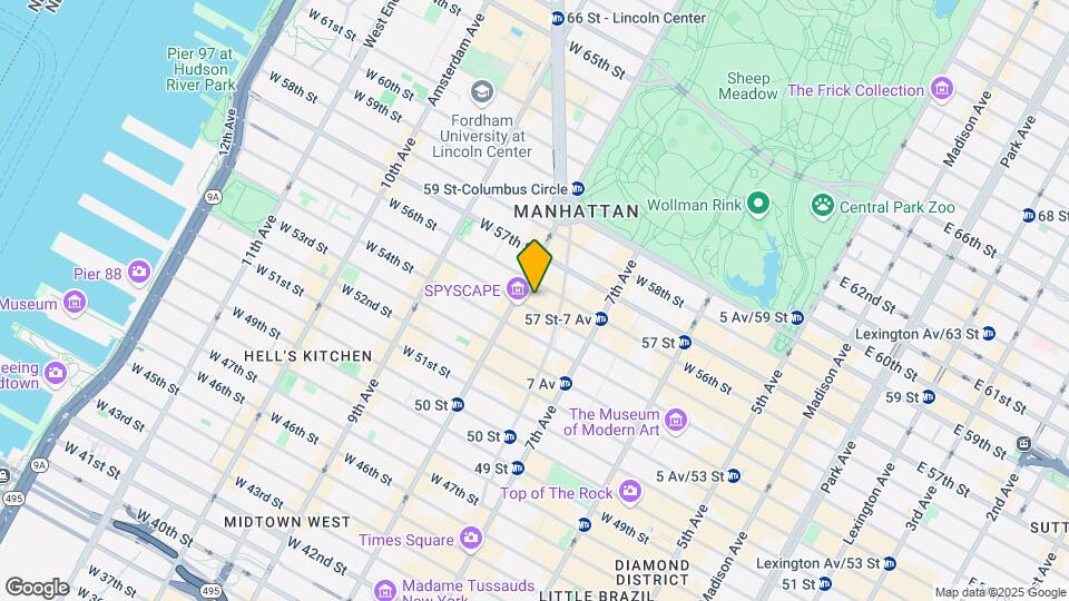 253 W 55th St Map and Location Details