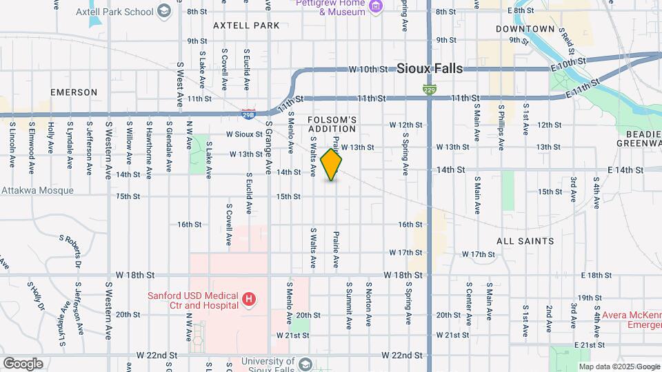 623 S Prairie Ave Map and Location Details