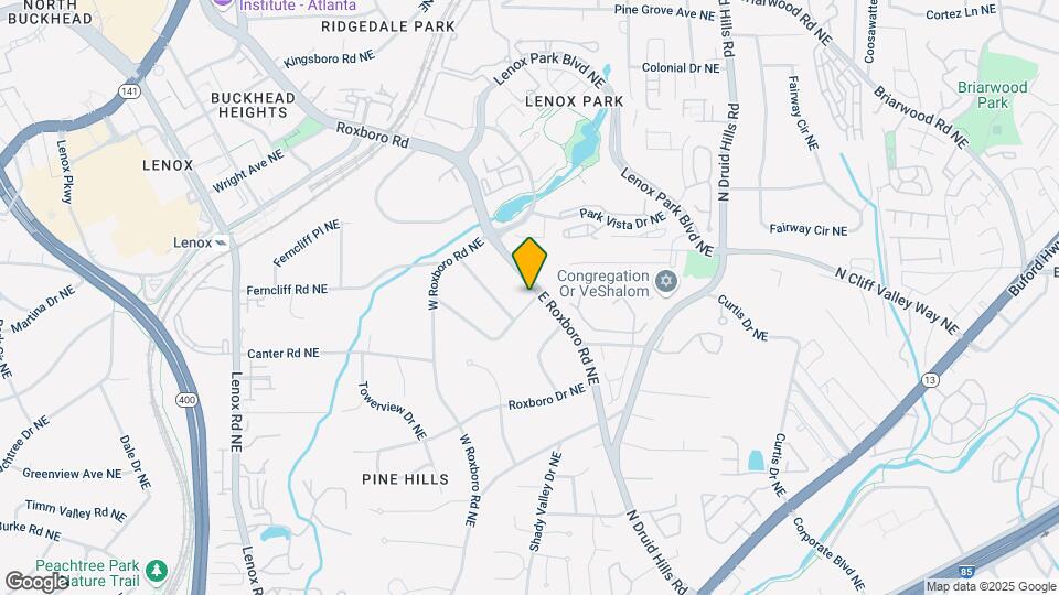 2072 E Roxboro Rd NE Map and Location Details