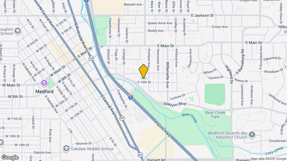 855 E 10th St Map and Location Details