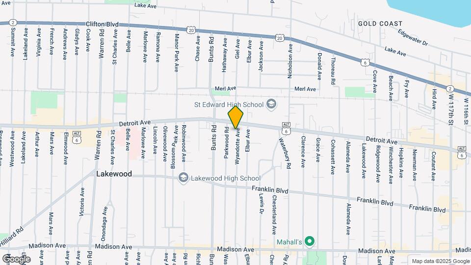 1418 Wyandotte Ave Map and Location Details