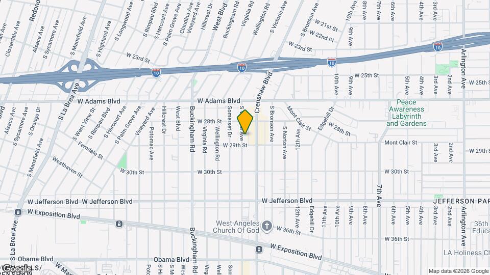 2832 S Victoria Ave Map and Location Details
