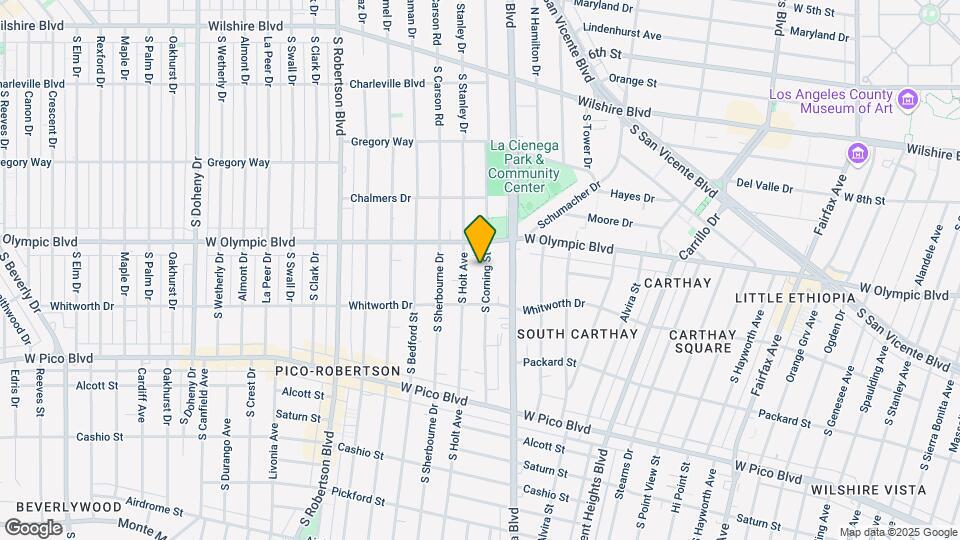 1033 S Corning St Mapa y Detalles de la Ubicación