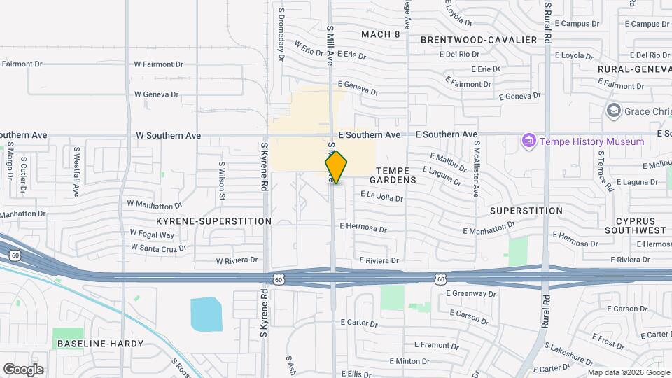 3701 S Mill Ave Mapa y Detalles de la Ubicación