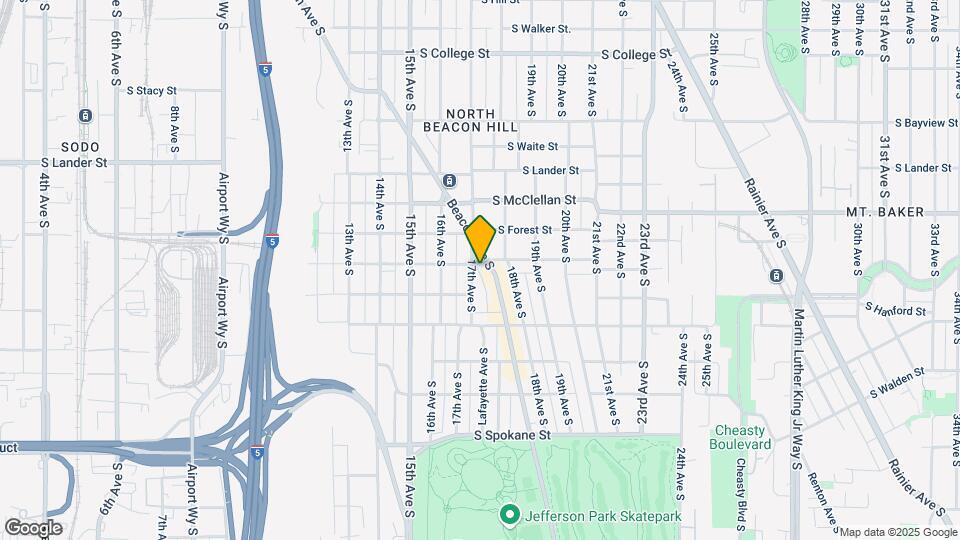 1705 S Stevens St Map and Location Details