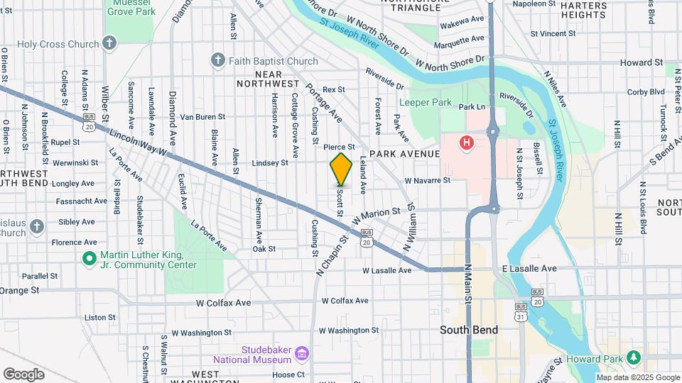 542 N Scott St Map and Location Details