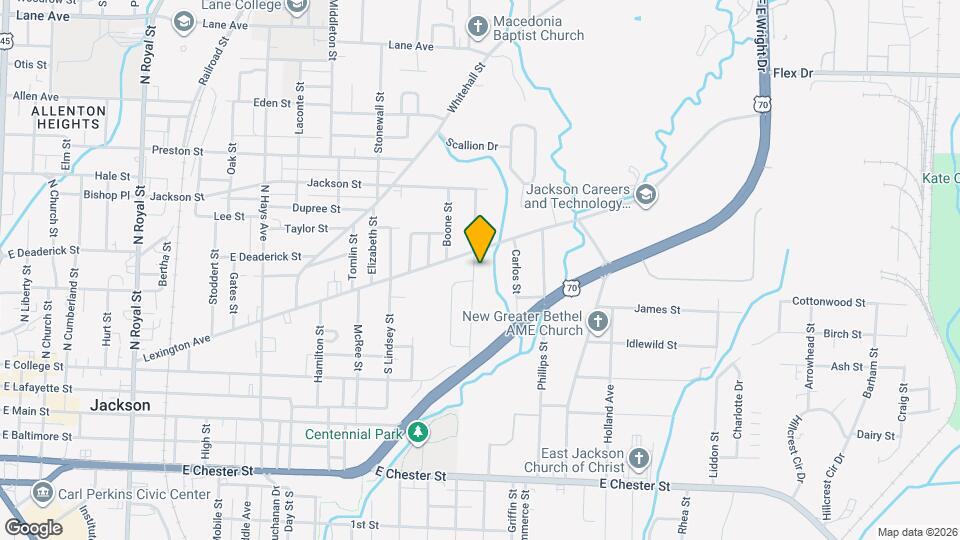 110 S Rosewood Map and Location Details