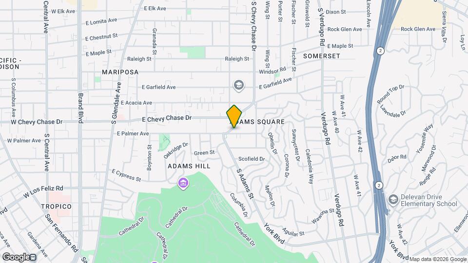 1101 E Palmer Ave Map and Location Details