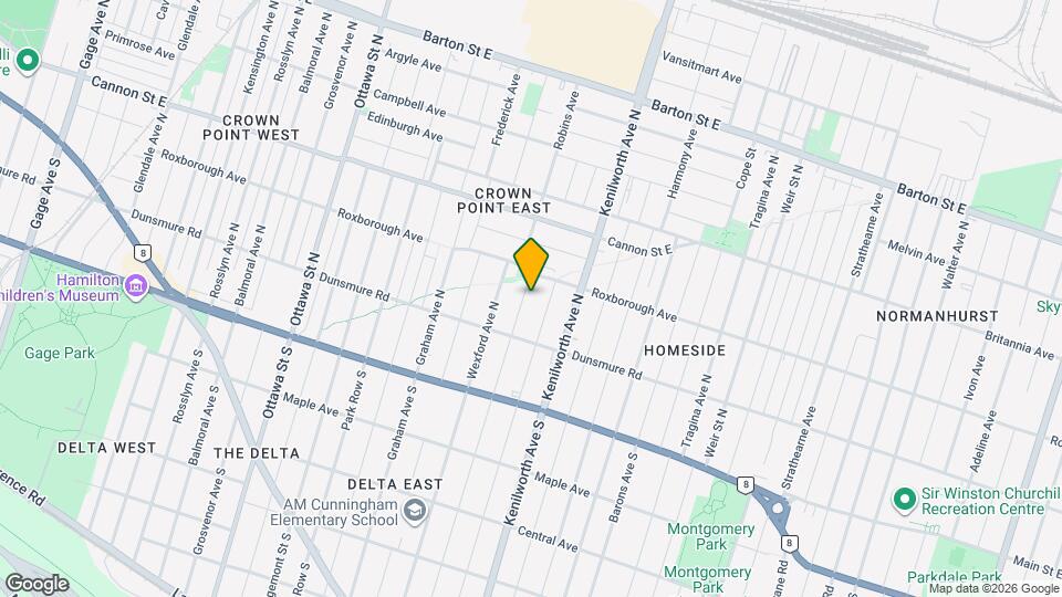 100 Huxley Ave N Map and Location Details