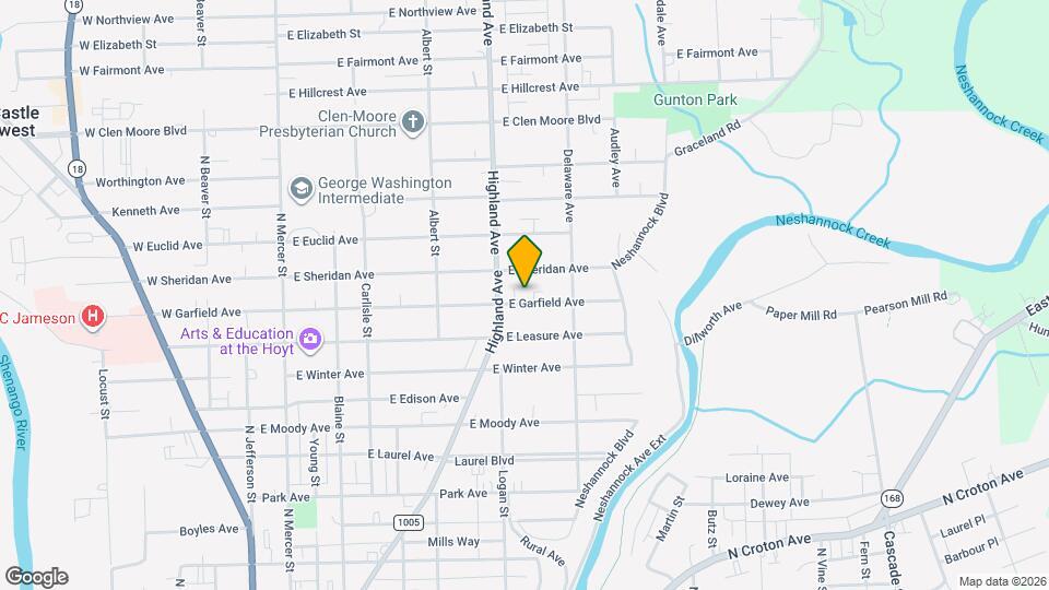 413 E Garfield Ave Map and Location Details