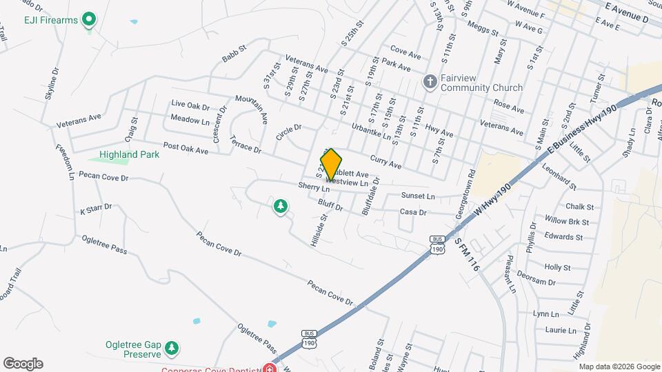 1106 Sherry Ln Mapa y Detalles de la Ubicación