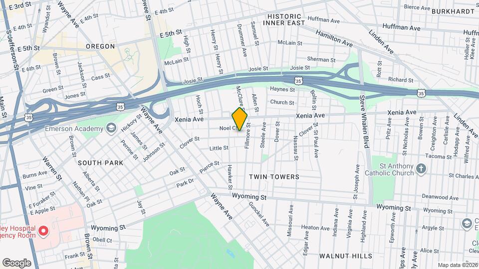 423 Clover St Map and Location Details