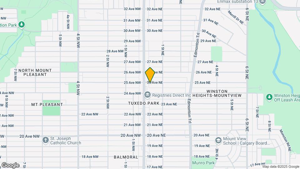 109 25 Av NE Map and Location Details