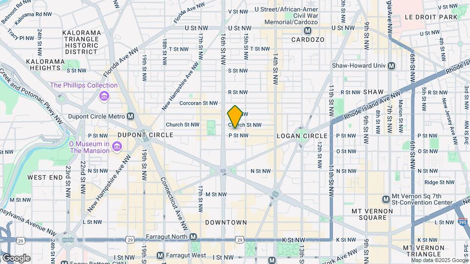 1525 P St NW Map and Location Details