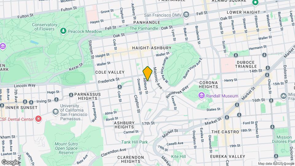 858 Ashbury St Map and Location Details