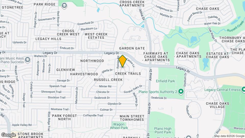 6813 Hickory Creek Map and Location Details