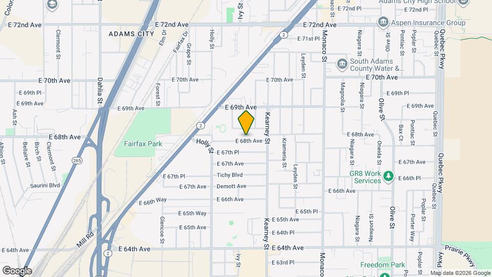 5821 E 68th Ave Map and Location Details