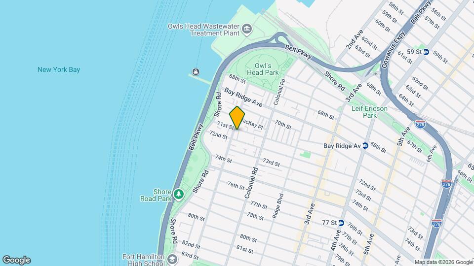 7107 Narrows Ave, Unit #2R Mapa y Detalles de la Ubicación