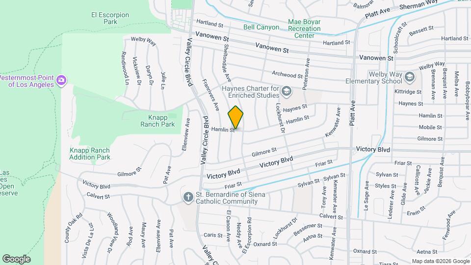 24214 Hamlin St Mapa y Detalles de la Ubicación