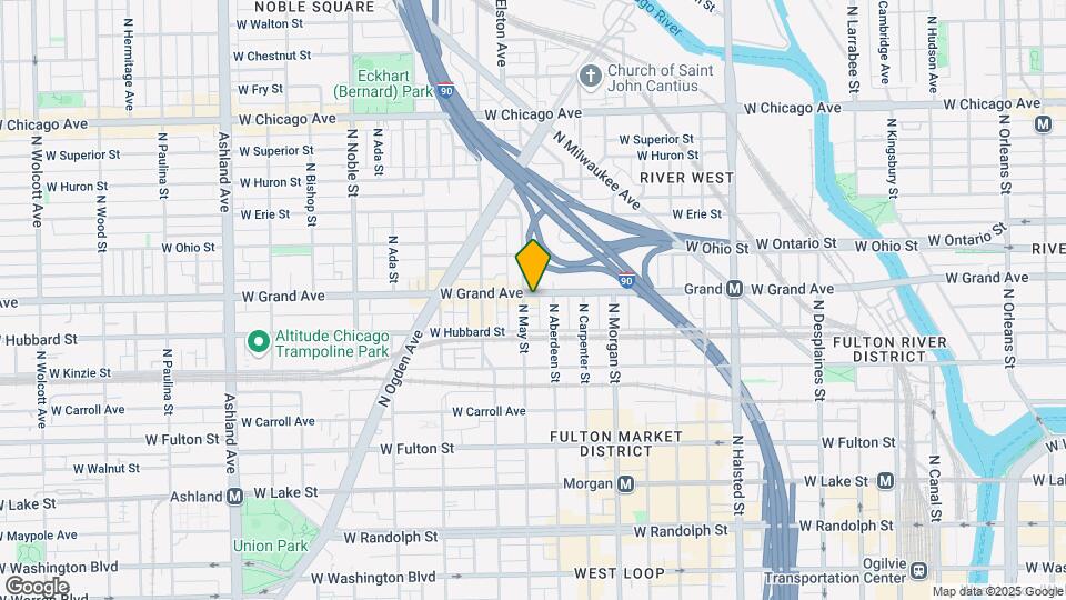 1119 W Grand Ave Map and Location Details