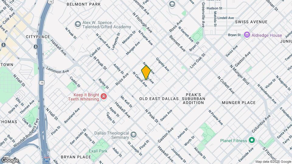 1500 N. Carroll Mapa y Detalles de la Ubicación