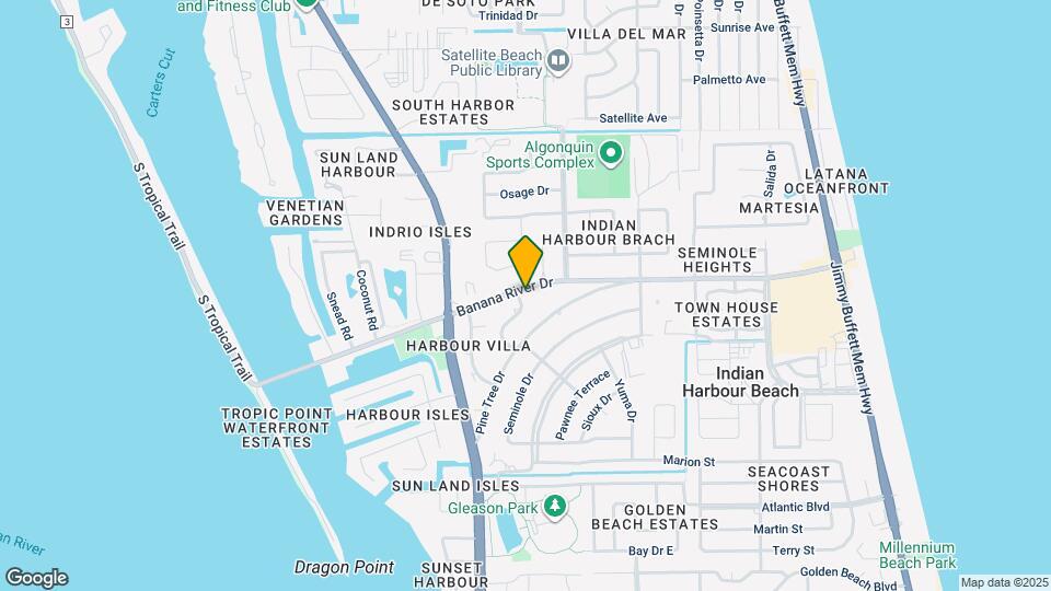 1213 Banana River Dr Map and Location Details