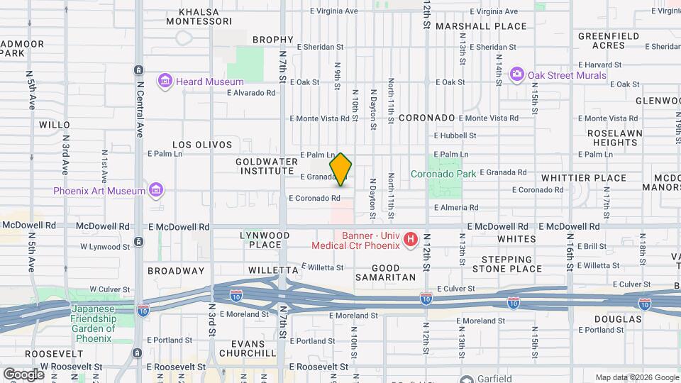 930 E Coronado Rd Map and Location Details