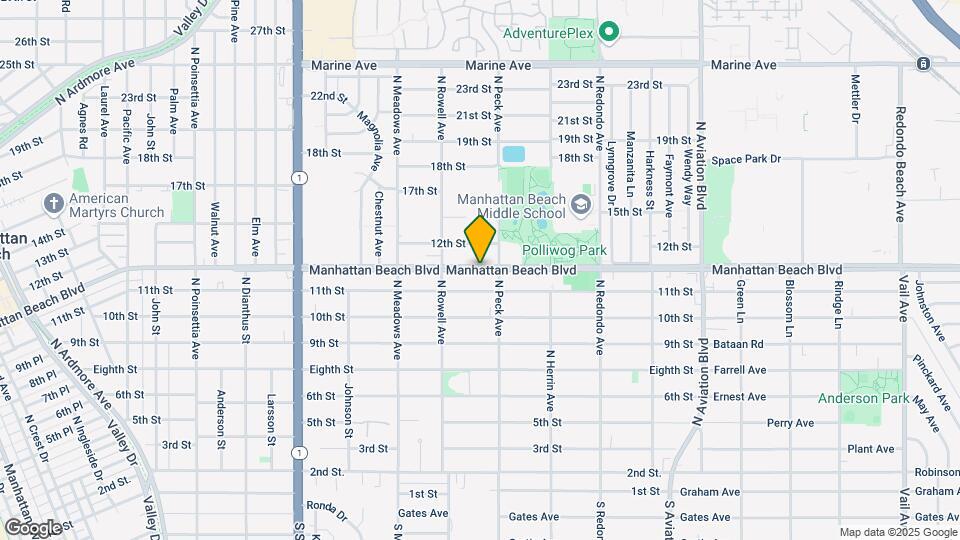 1446 Manhattan Beach Blvd Map and Location Details
