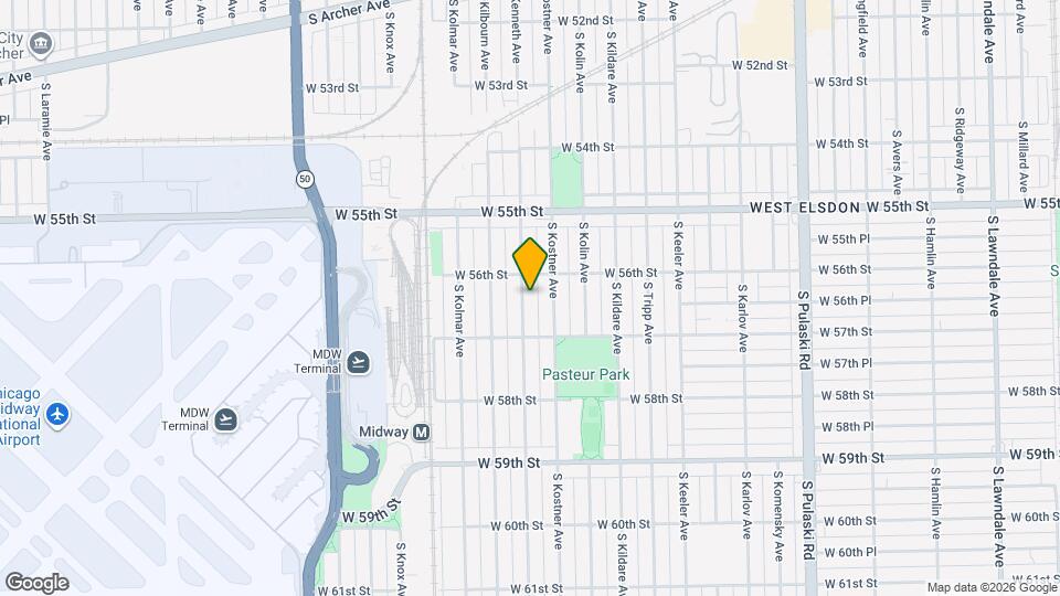 5623 S Kenneth Ave Map and Location Details