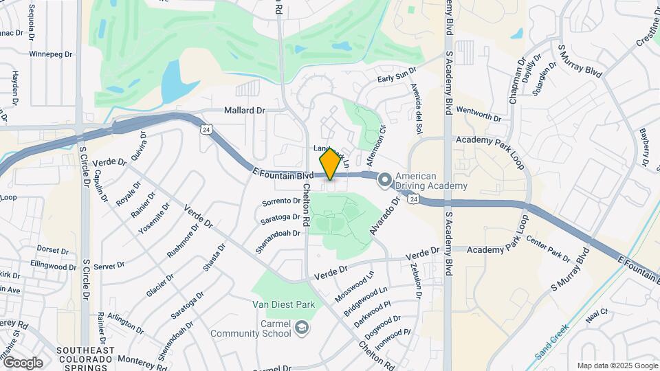 3341 E Fountain Blvd Map and Location Details