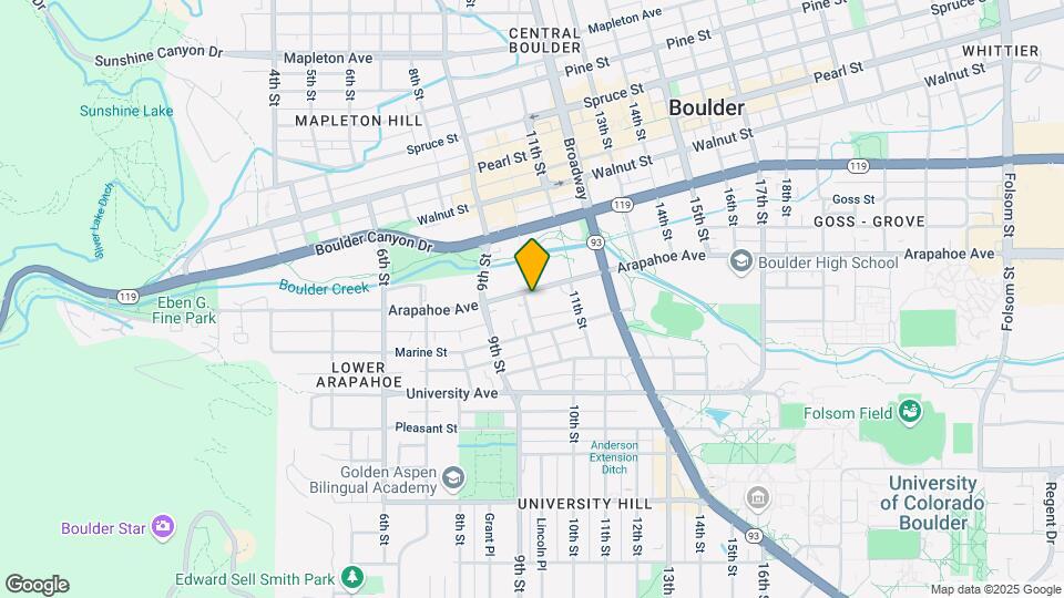 964 Arapahoe Ave Mapa y Detalles de la Ubicación