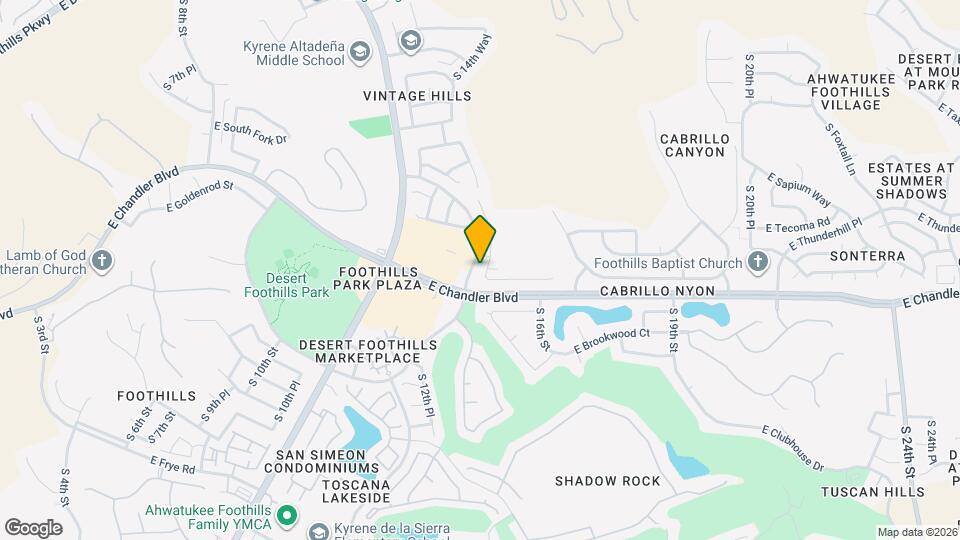 15424 S 14th Pl Map and Location Details