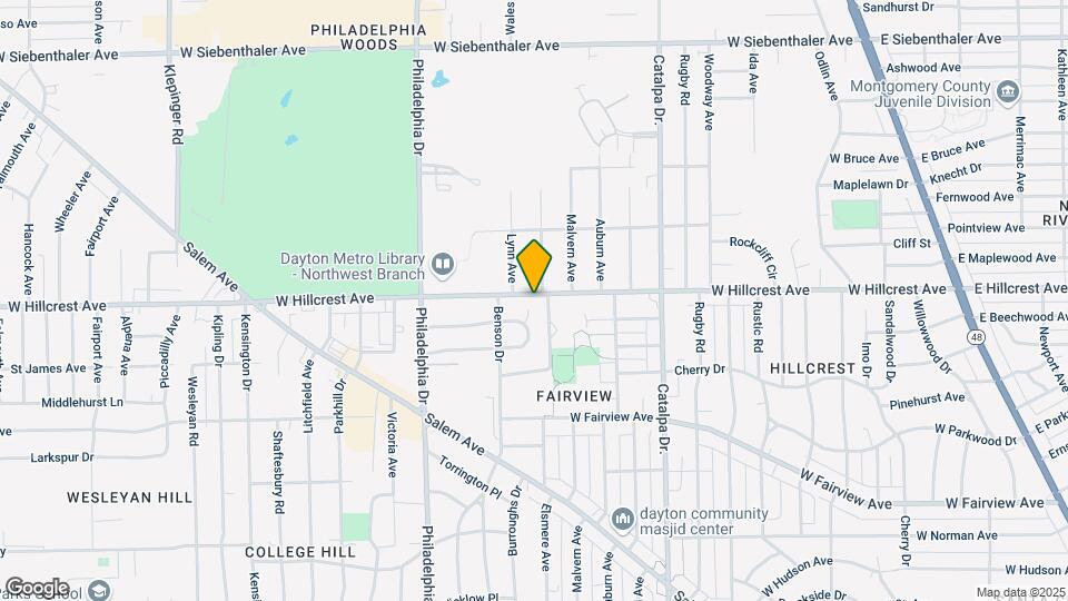 1112 W Hillcrest Ave Map and Location Details