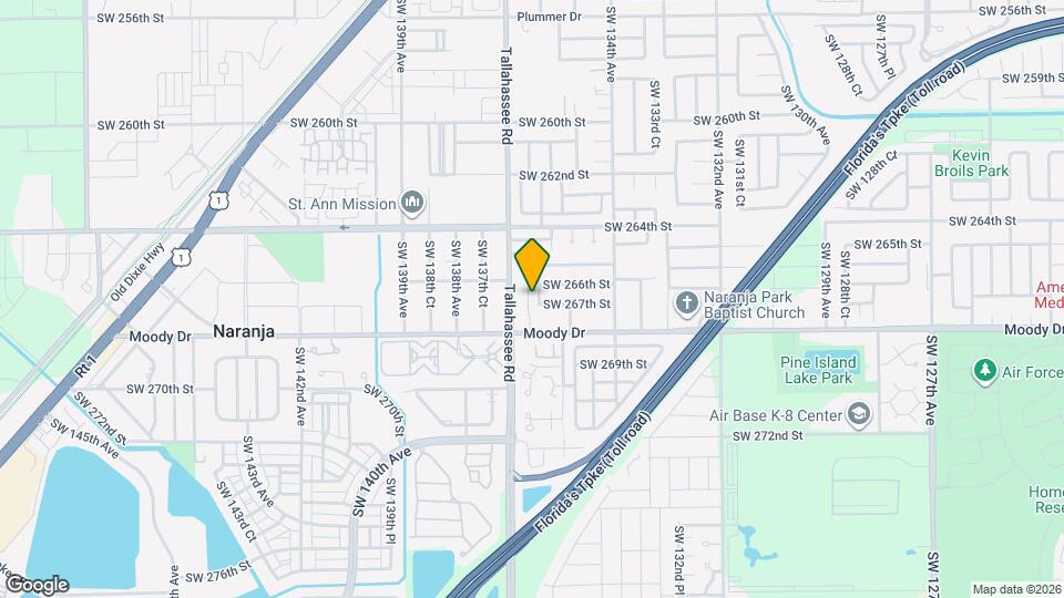 26620 SW 136th Ave Mapa y Detalles de la Ubicación