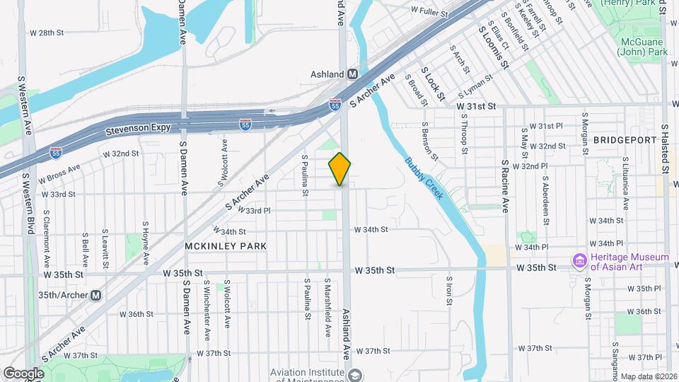 3300 S Ashland Ave Map and Location Details