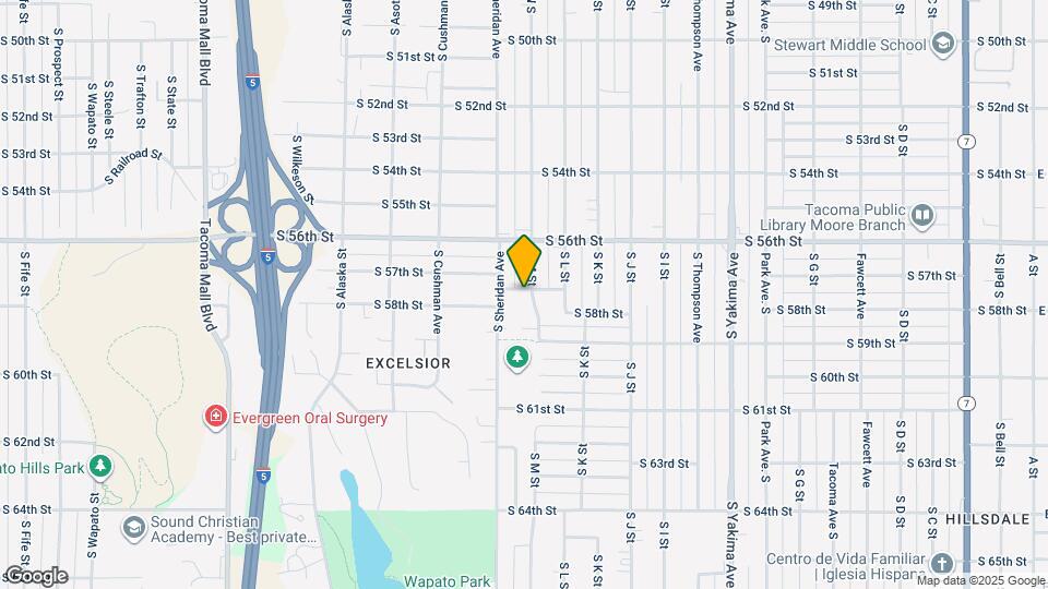 5802 S M St Map and Location Details