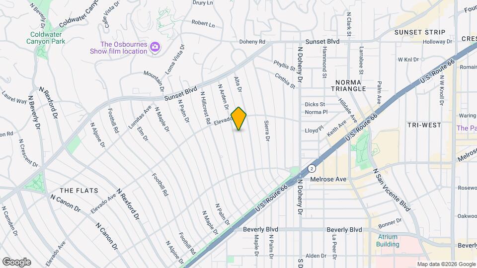 624 N Arden Dr Map and Location Details