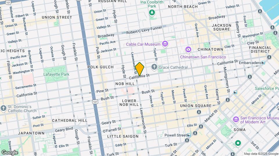 1275 California Street Map and Location Details